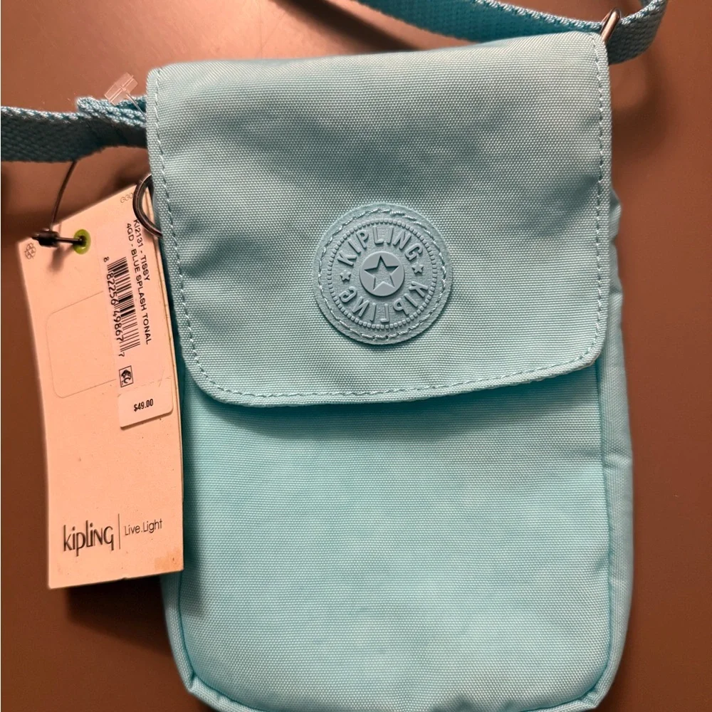 Kipling Tissy Aqua Crossbody Bag phone bag - Picture 3 of 8